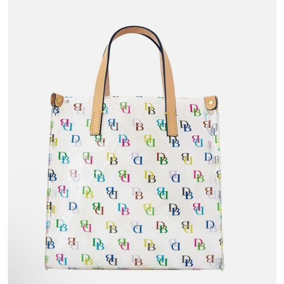 Dooney & Bourke Clear It Lunch Bag w Colorful Mini DBs - Small Tote - NWT - Picture 1 of 4